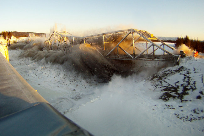 World War II-era Alaska Highway bridge over Tanana River ... World War II-era Alaska Highway bridge over Tanana River ... - 650 x 433 jpeg 64kB