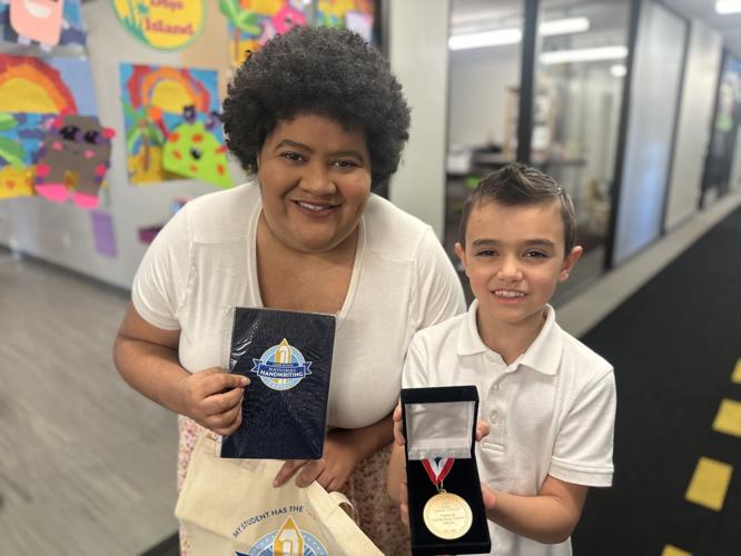 Winning teacher and student