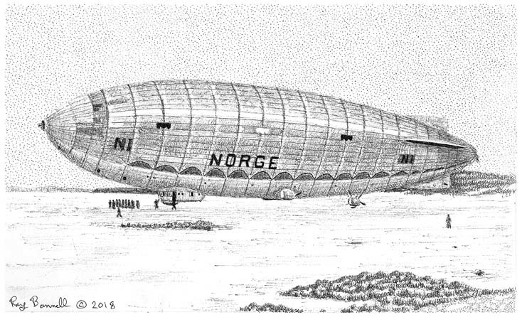 Airship Norge made first transpolar flight in 1926 | Sketches Of