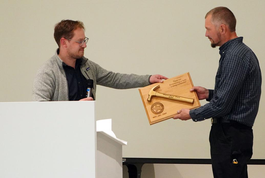 Mayor Bryce Ward receives an affectionate send off as his end of term