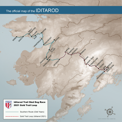 Iditarod 2022 Map