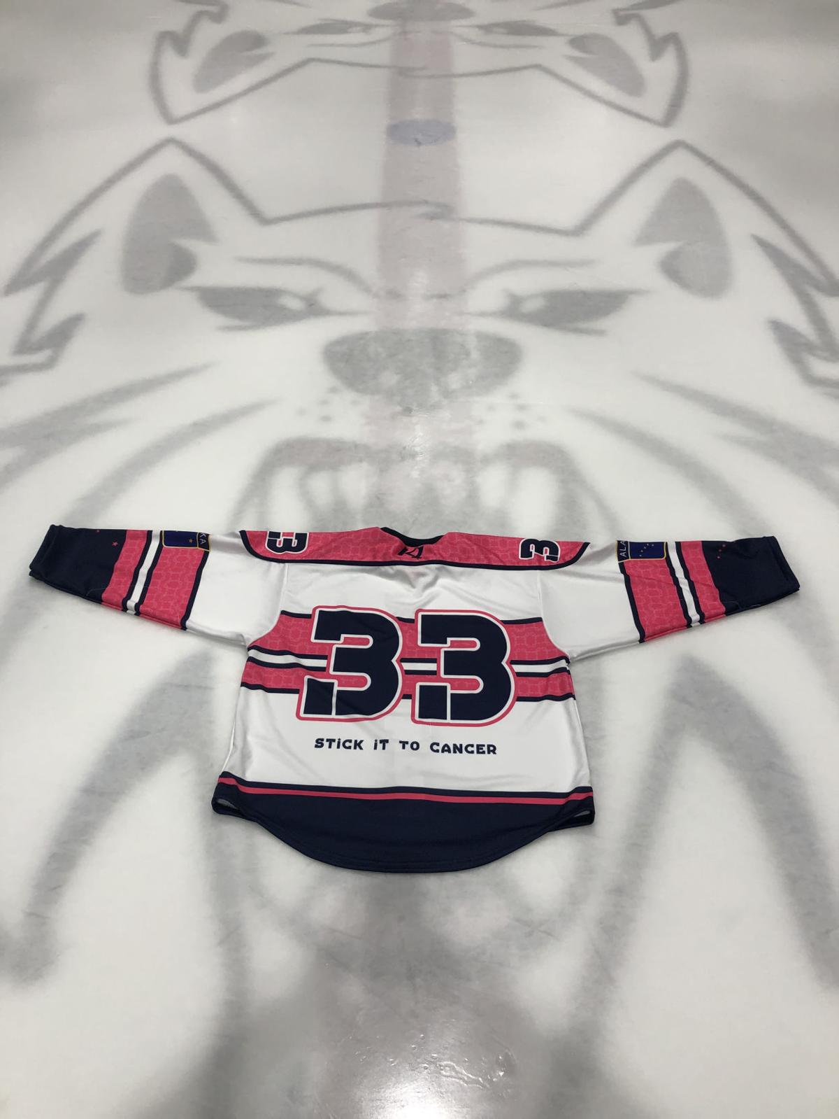 Ice Dogs to wear, raffle Stick it to Cancer jerseys Sports