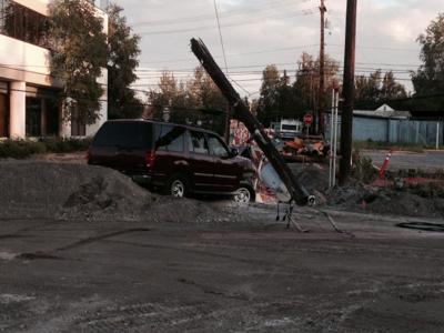 Vehicle hits pole, knocks out power in downtown Fairbanks | Local News ...