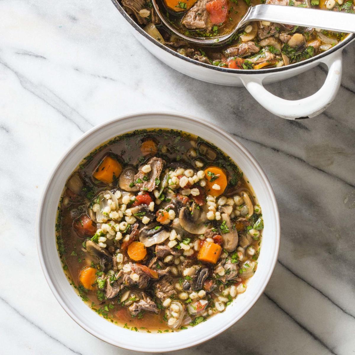 The star of this beef barley soup is a rich, intense stock | Food ...
