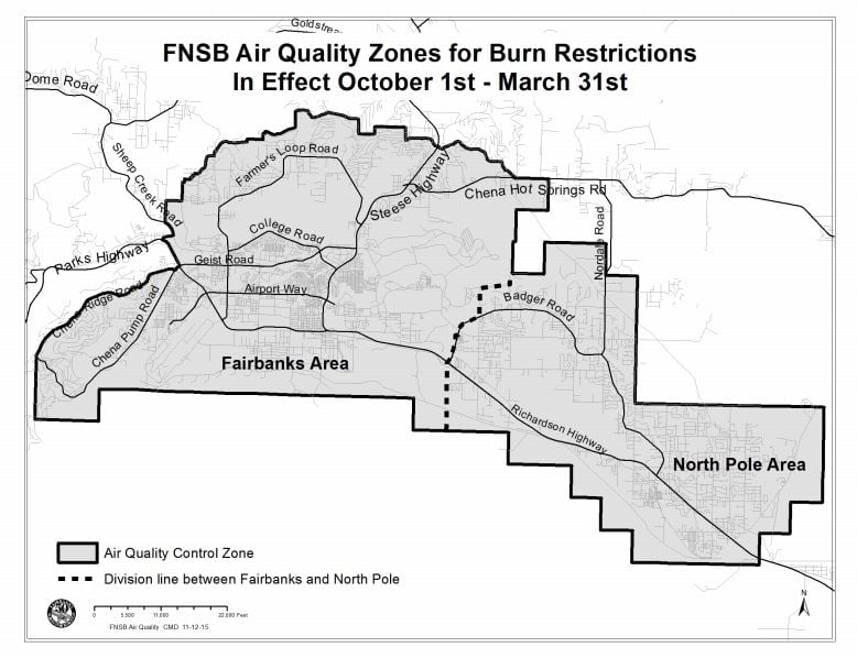 Fairbanks North Star Borough Map Bad Air Quality Leads To First Ever Burn Ban In North Pole | Local News |  Newsminer.com