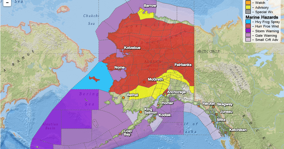 Strong winter storm spreading over much of mainland Alaska | Local News ...