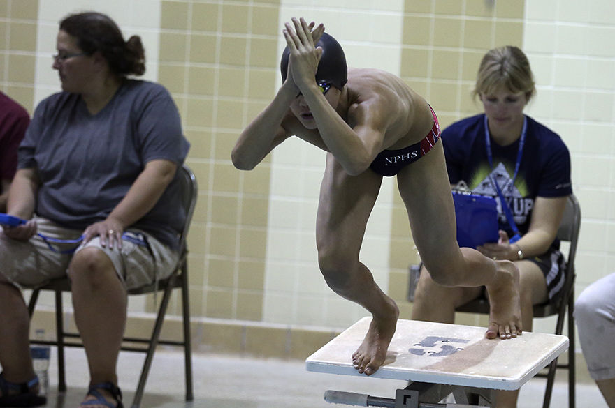 Coed swimming relays add fun twist to Lathrop Invitational High