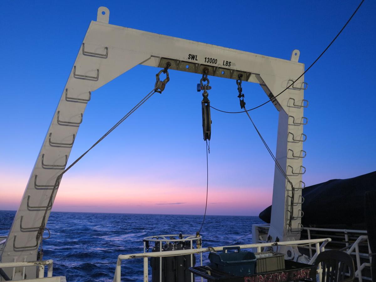 Shipboard measurements at sunset