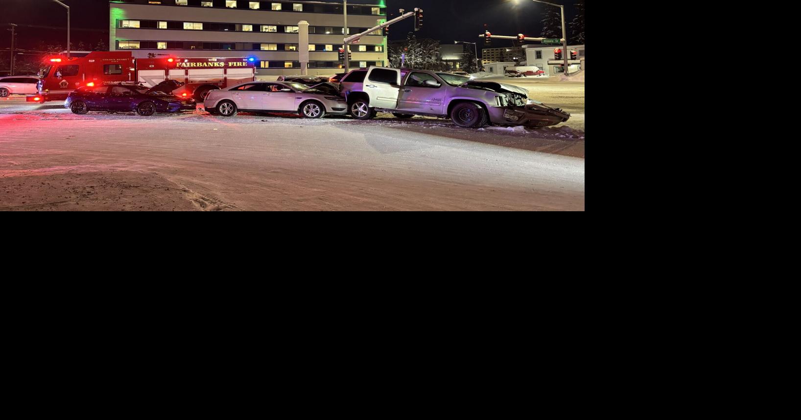 Five cars involved in downtown Fairbanks pileup | Local News ...