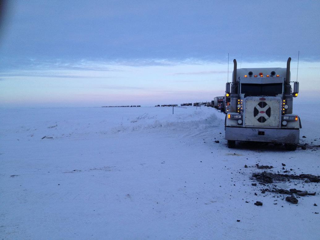 Waiting in line to reach Prudhoe Bay Our Town