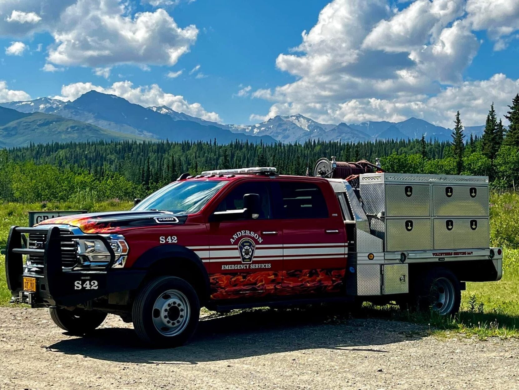 Anderson Volunteer Fire Department Wildland firefighters patrol for ...