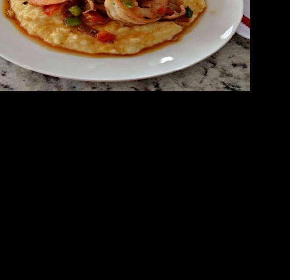 Southern comfort food Louisiana shrimp and cheesy true grits Food
