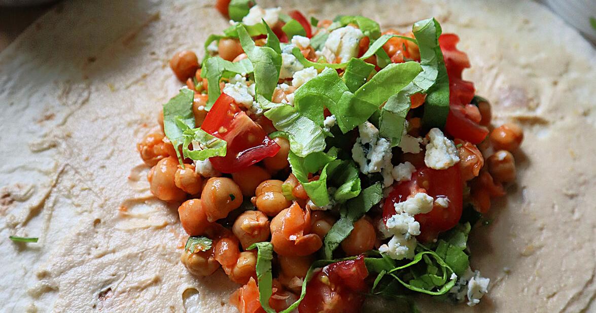 Skip the chicken and try these Buffalo chickpea wraps