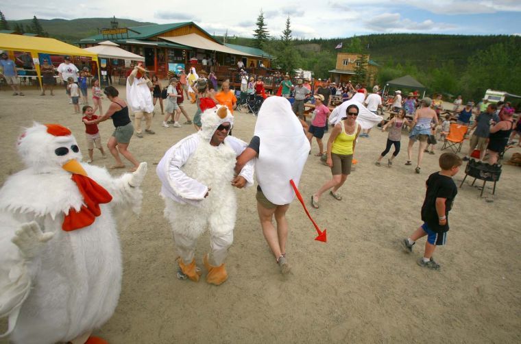 In Chicken, Alaska, life keeps moving and clucking along Sundays