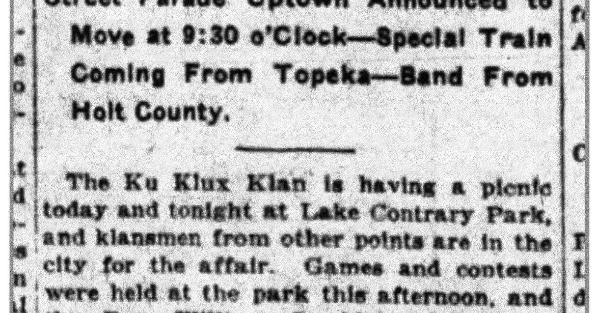 When the Klan convened here