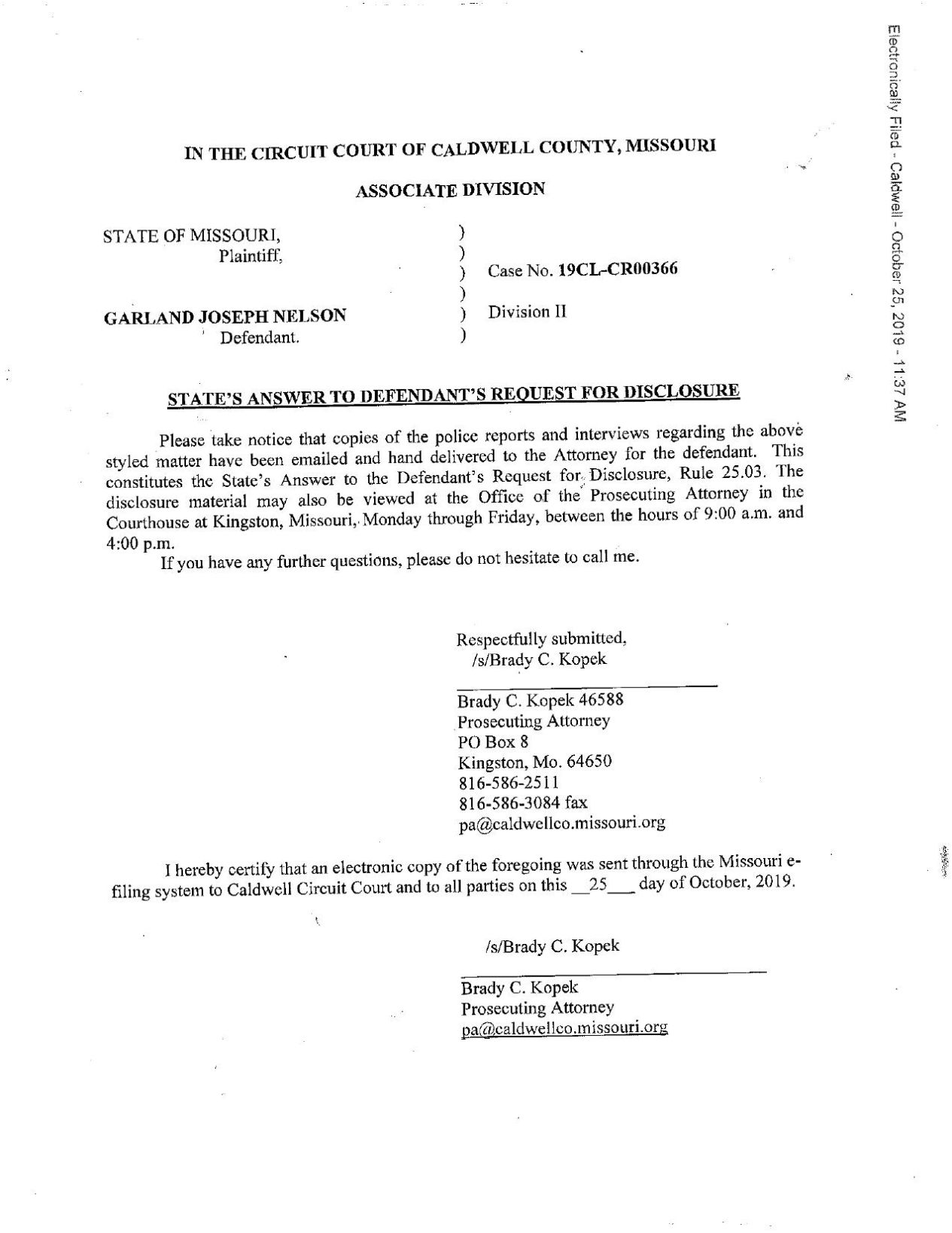 Court Documents: Read documents filed by both prosecution and defense ahead  of preliminary hearing | | newspressnow.com