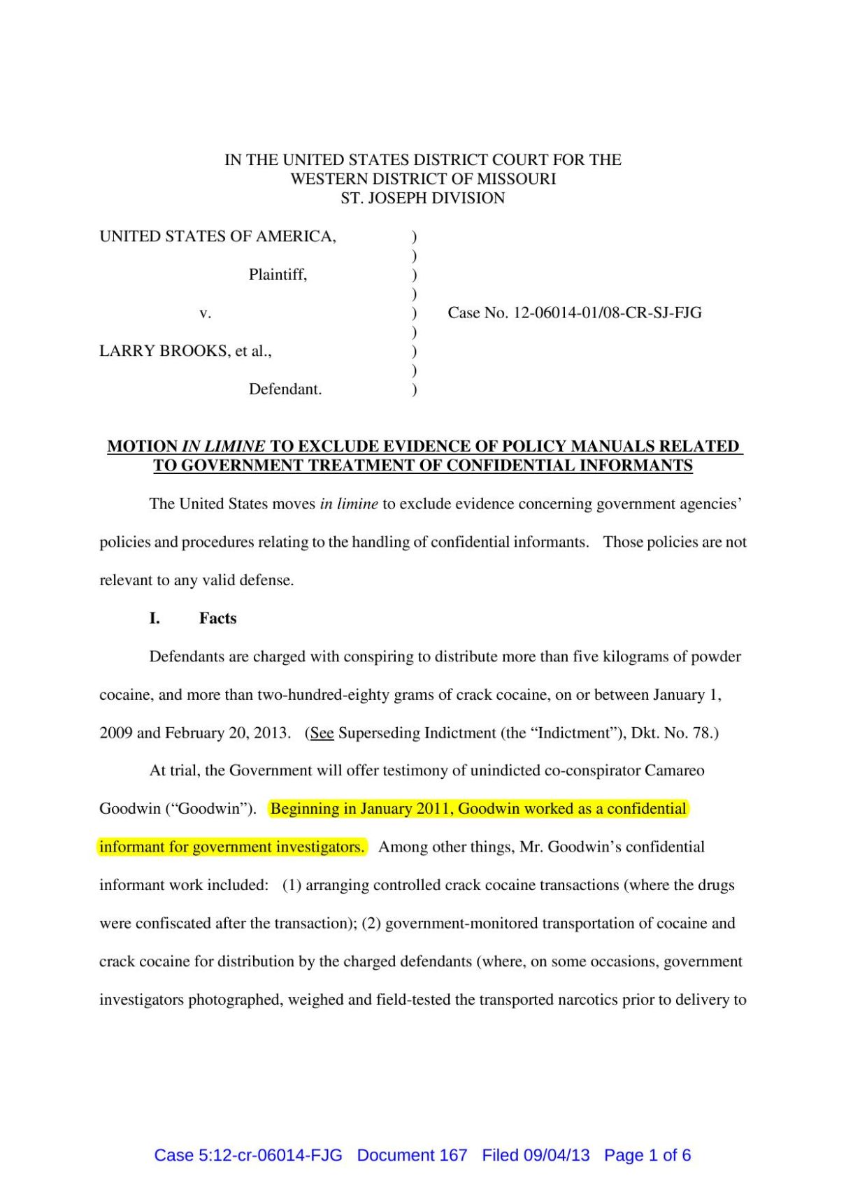 Goodwin: Confidential informant | Local News | newspressnow.com