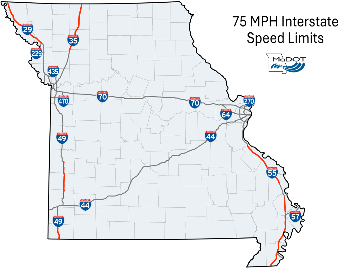 Speed Sign 75 Speed limit to increase to 75 mph on portions of I-29, I-35 in ...