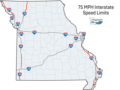Speed Sign 75 Speed limit to increase to 75 mph on portions of I-29, I-35 in ...