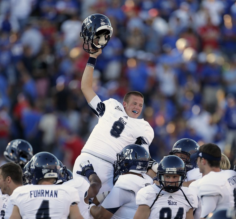 Kansas loses 25-24 to Rice on last-second FG, College