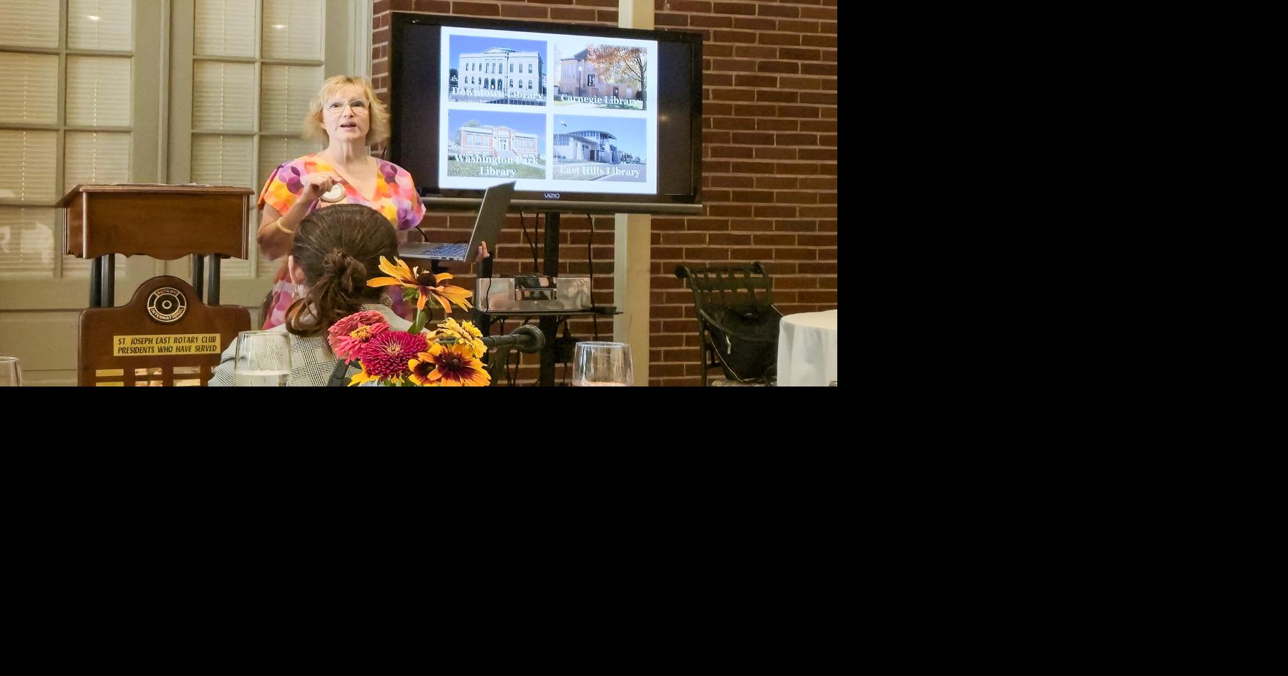 Revels shares history of St. Joseph Public Library with Rotary