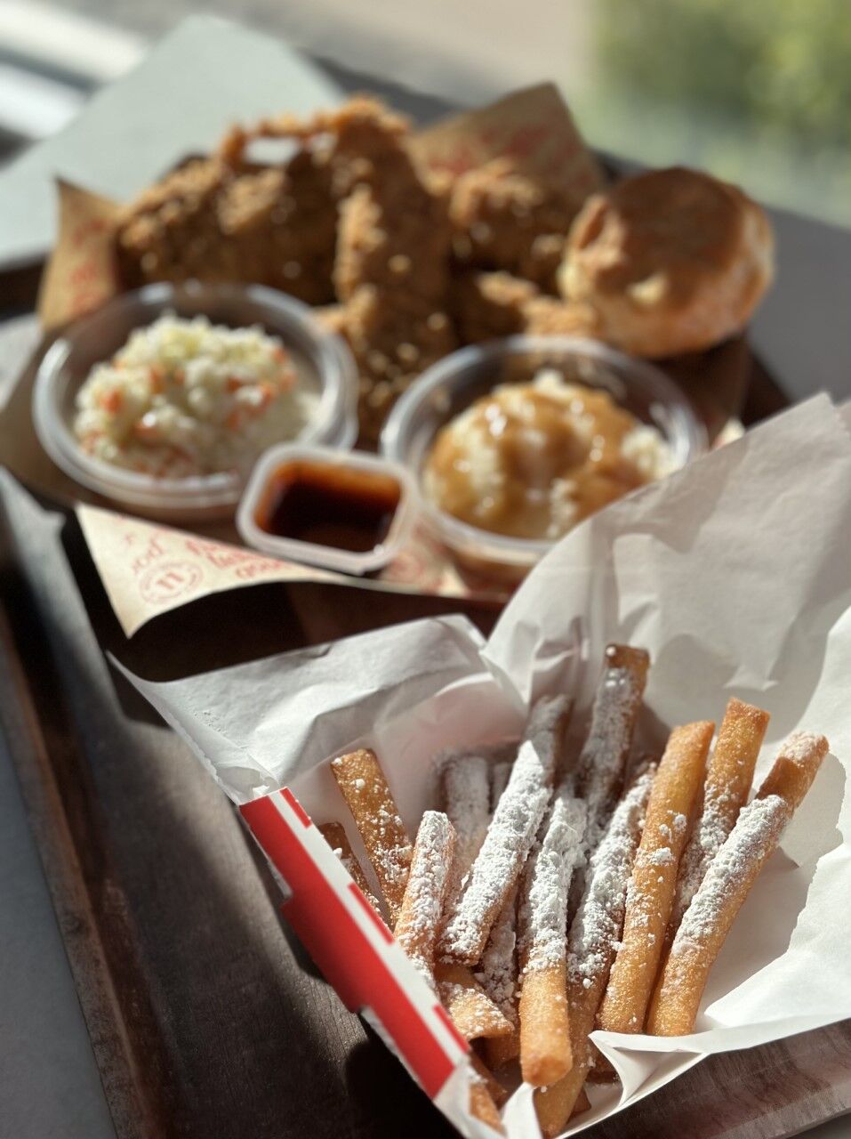 Funnel Cake Fries with Cinnamon and Powdered Sugar - Menu - Wing Warehouse