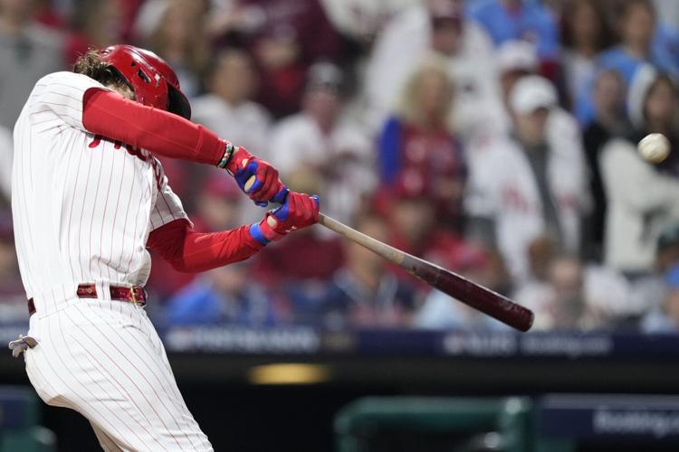 Bryce Harper slugs two more homers as Phillies pound Braves in Game 3 of NL  Division Series