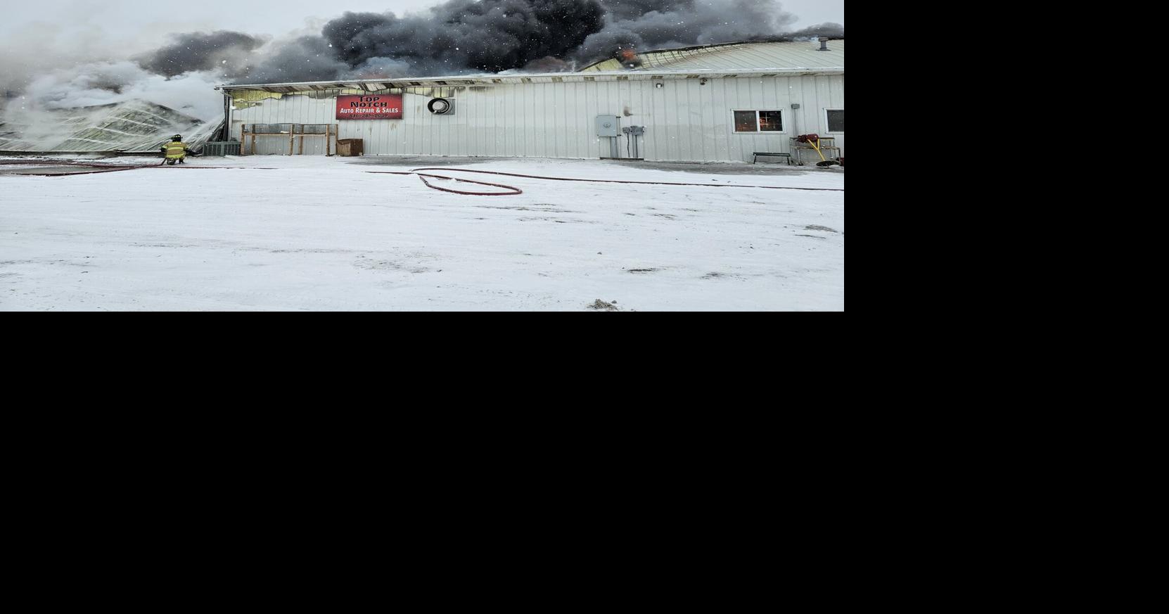 Top Notch Auto partially collapses in fire | Local News | newspressnow.com