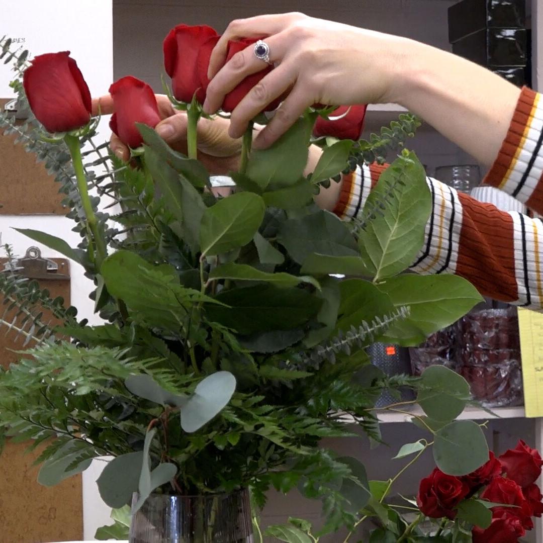 Business is blooming: Flower shop prepares for Valentine's Day