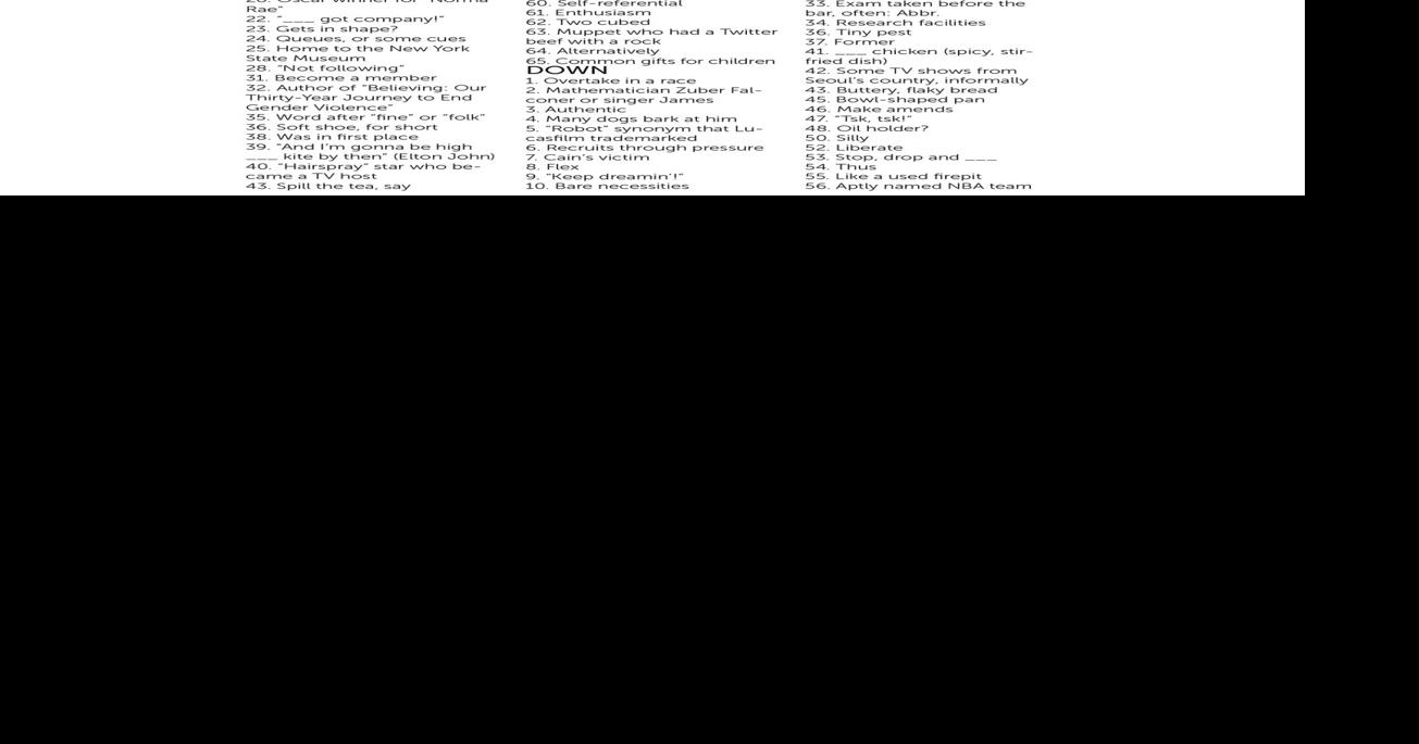 050222_PUZ_CROSSWORD.jpg | | newspressnow.com