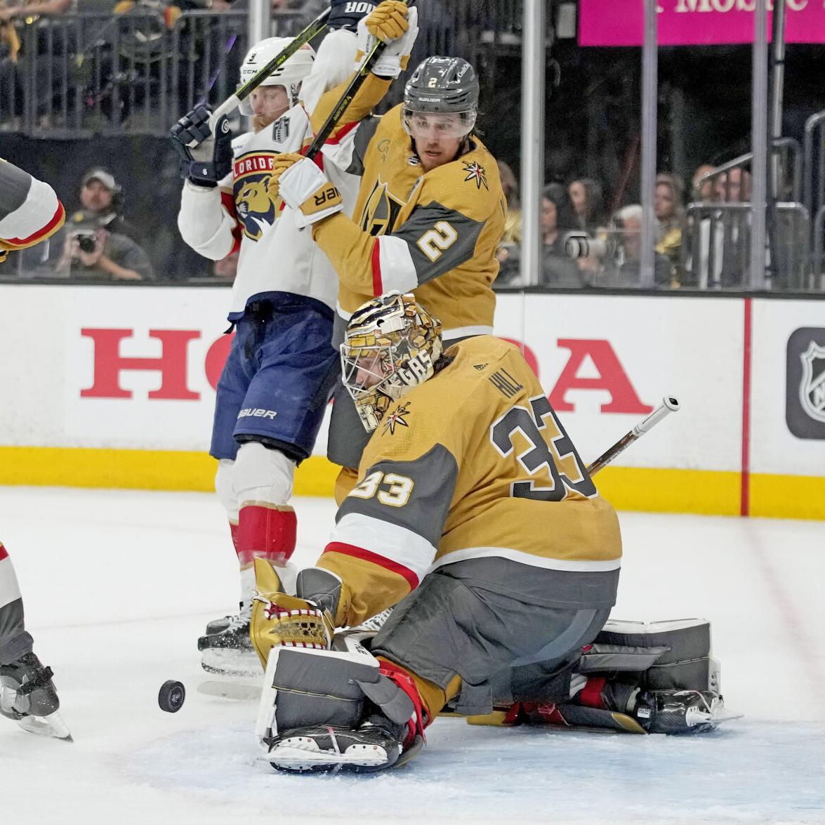 Vegas goalie Adin Hill makes highlight-reel stick save in Game 1 of Stanley  Cup Final