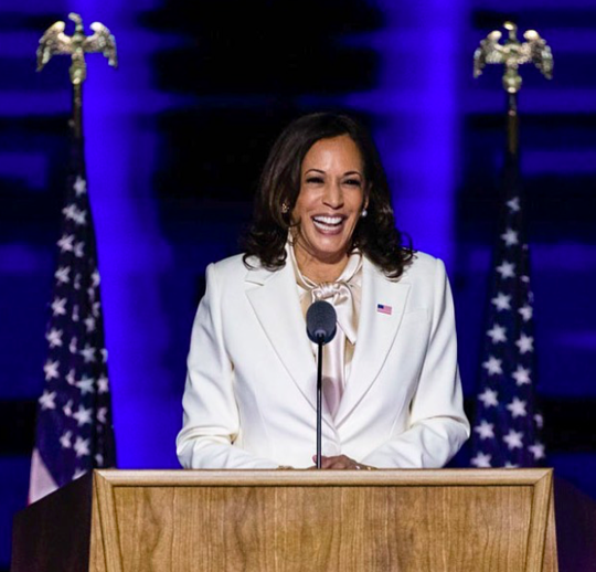 The legacy of Kamala Harris and the white pantsuit | Life and Arts ...