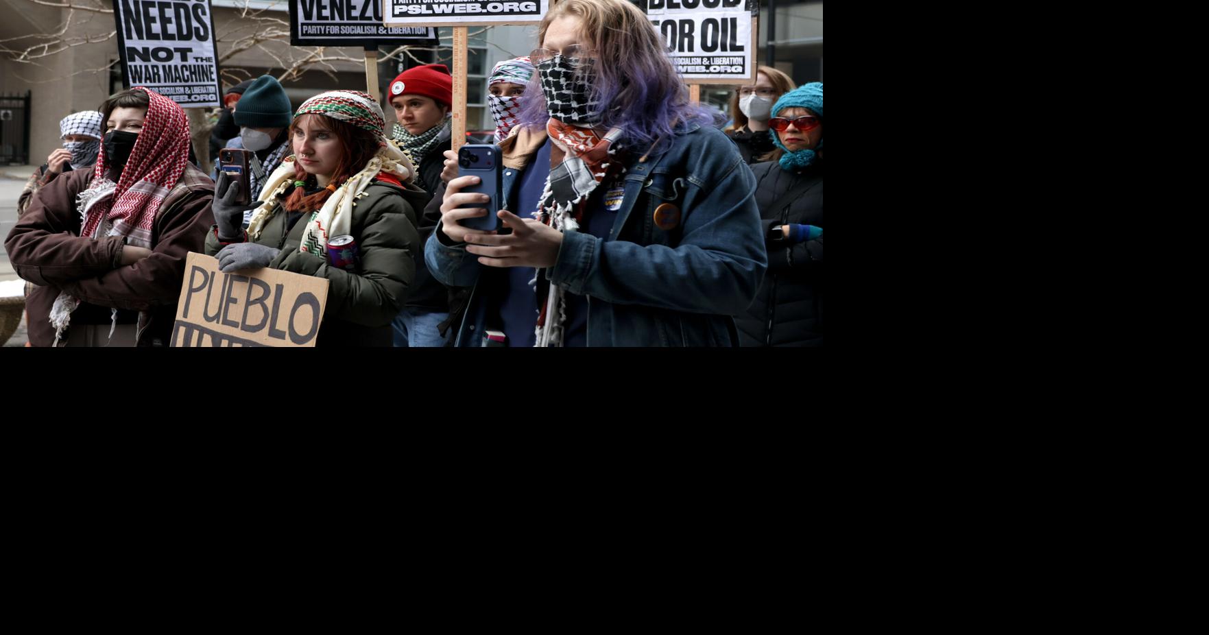 PHOTOS | 'No War on Venezuela' demonstration in Cincinnati