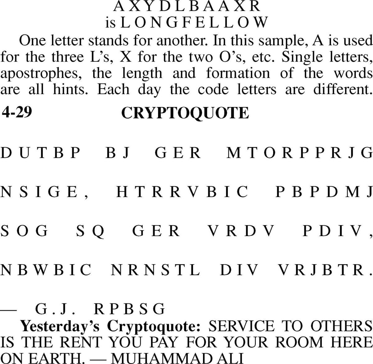 Cryptoquote | Lifestyles | newstopicnews.com
