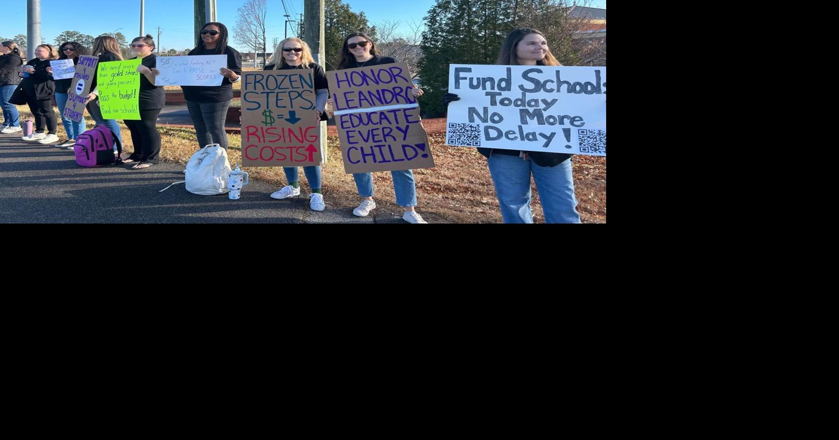 Teachers stage walkout over benefits, funding