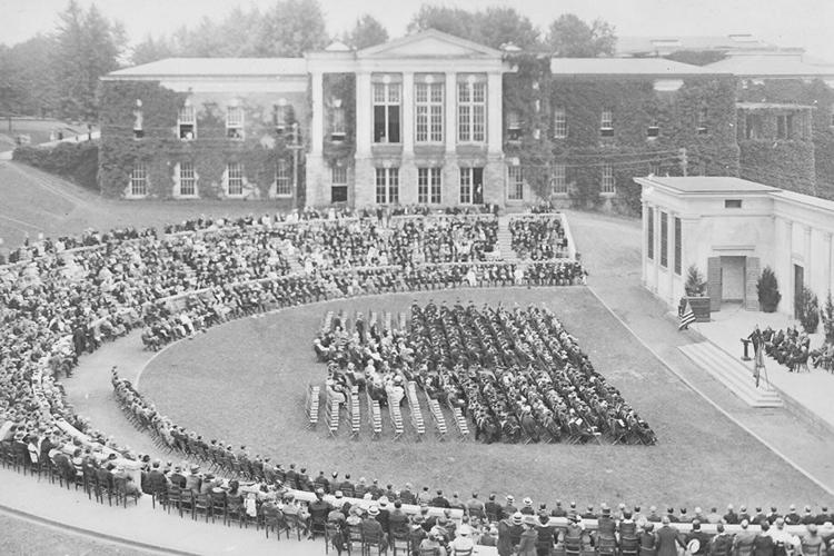 Final Exercises have not always been a walk on the Lawn
