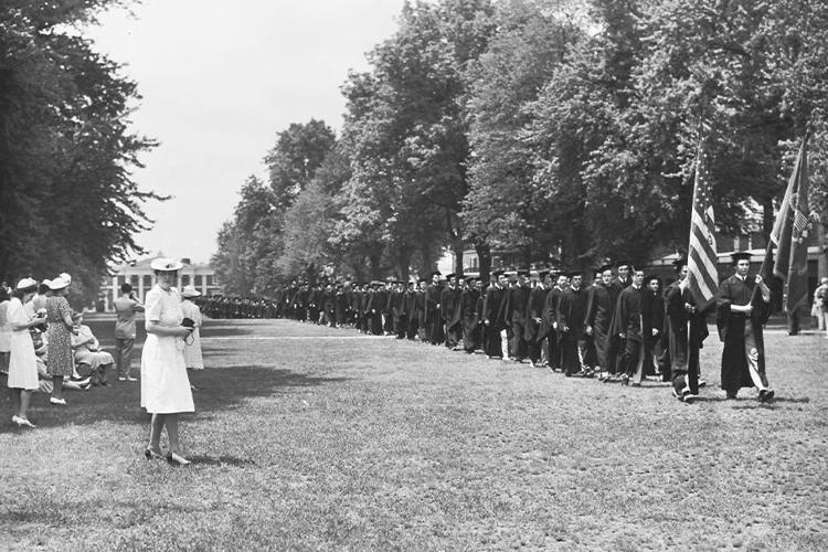 Final Exercises have not always been a walk on the Lawn