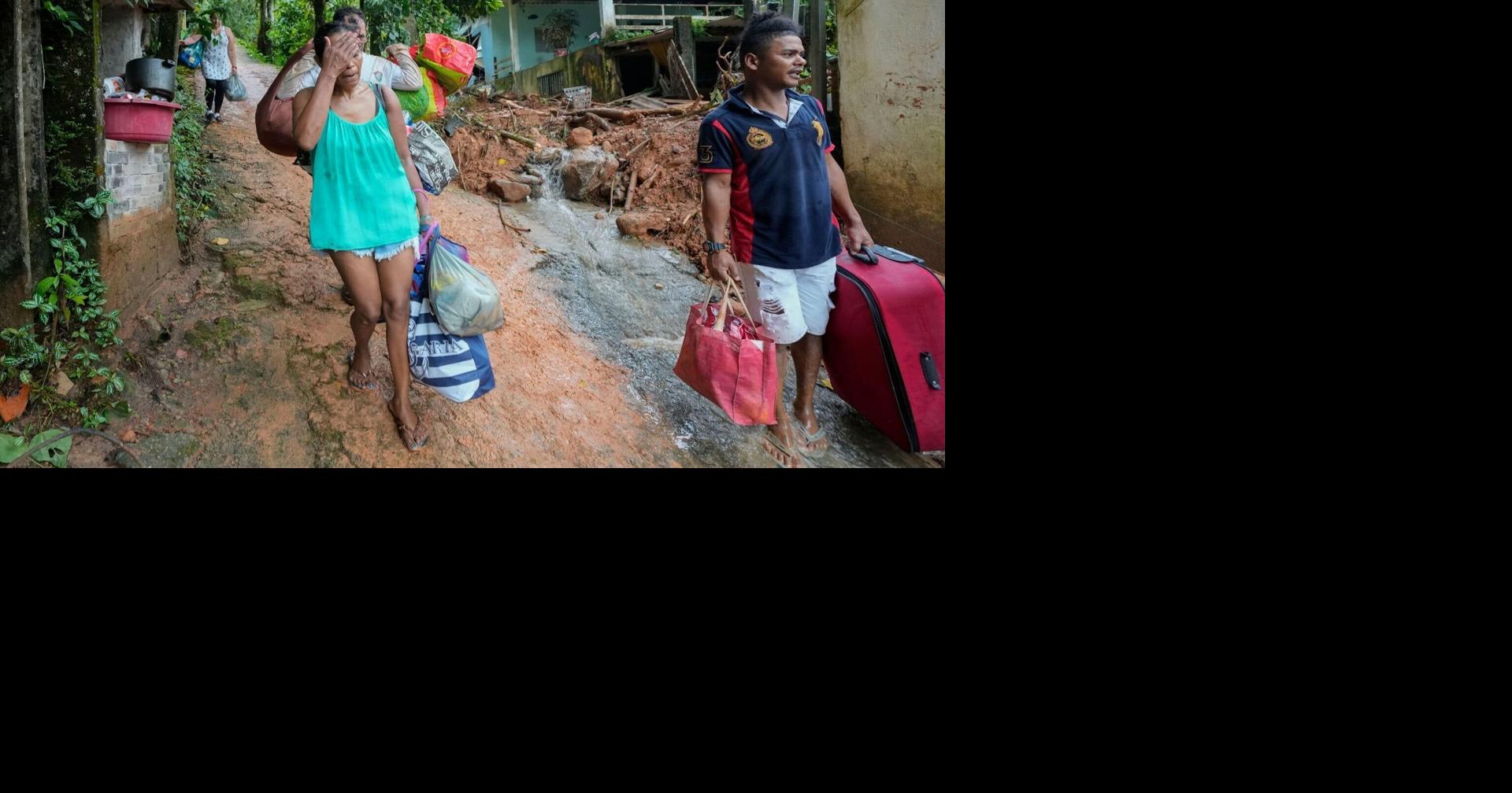 Heavy rain triggers deadly flooding, landslides in Brazil
