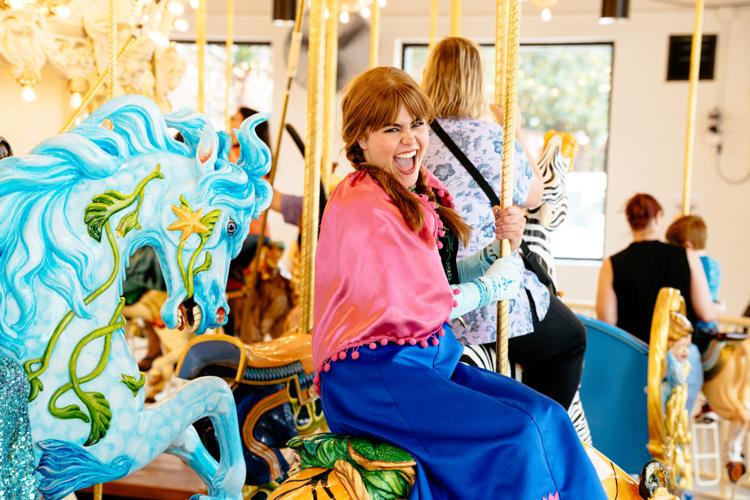 Locals gather for the Grand Opening of Ken Means' Carousel of Dreams in Franklin, TN