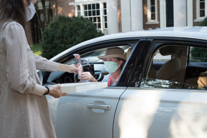 The Swan Ball Co-Chairs Host a Drive-Thru Committee Kick-Off