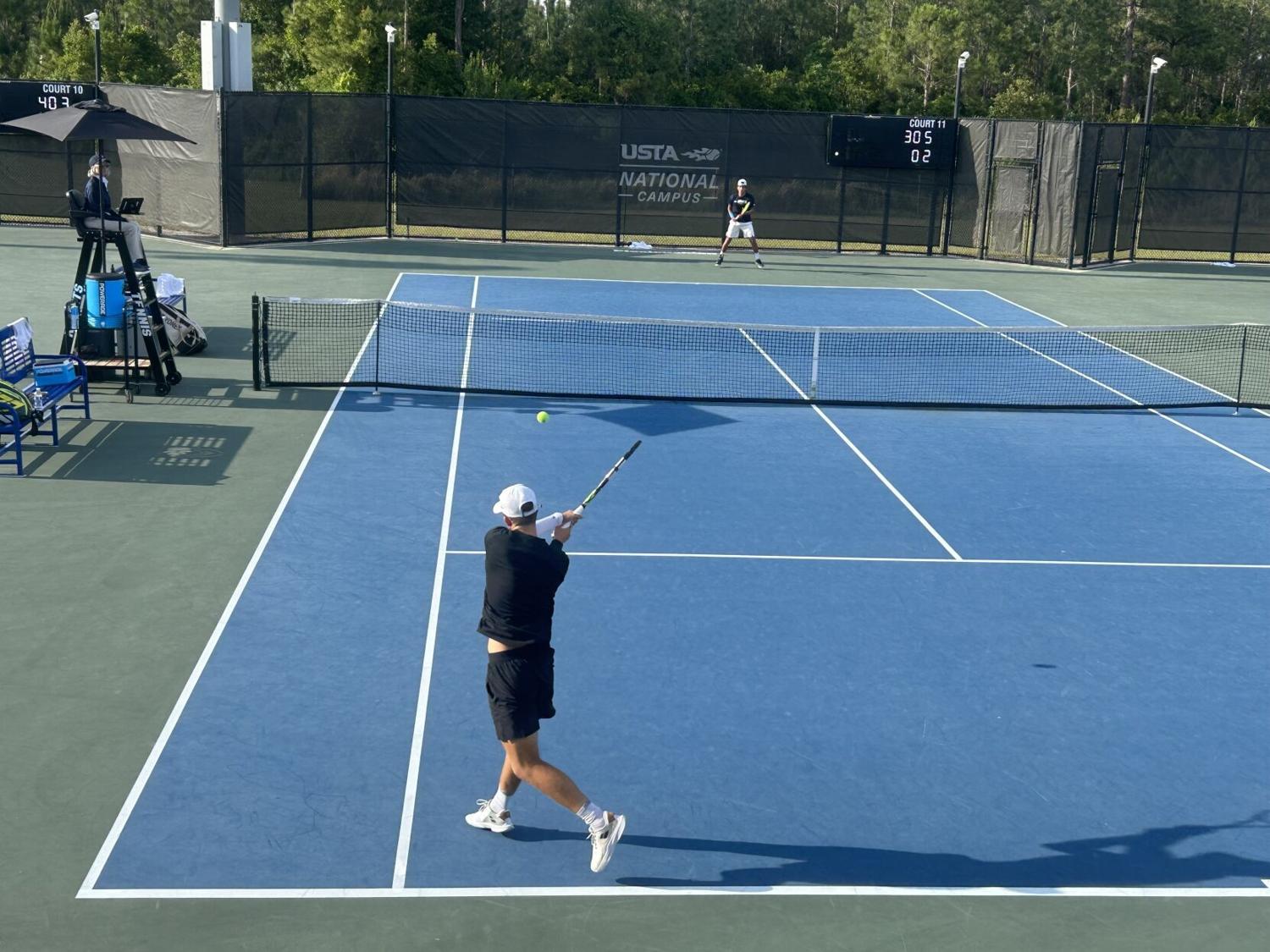 No. 15 men's tennis breezes past Bulldogs in 1st round of NCAA ...