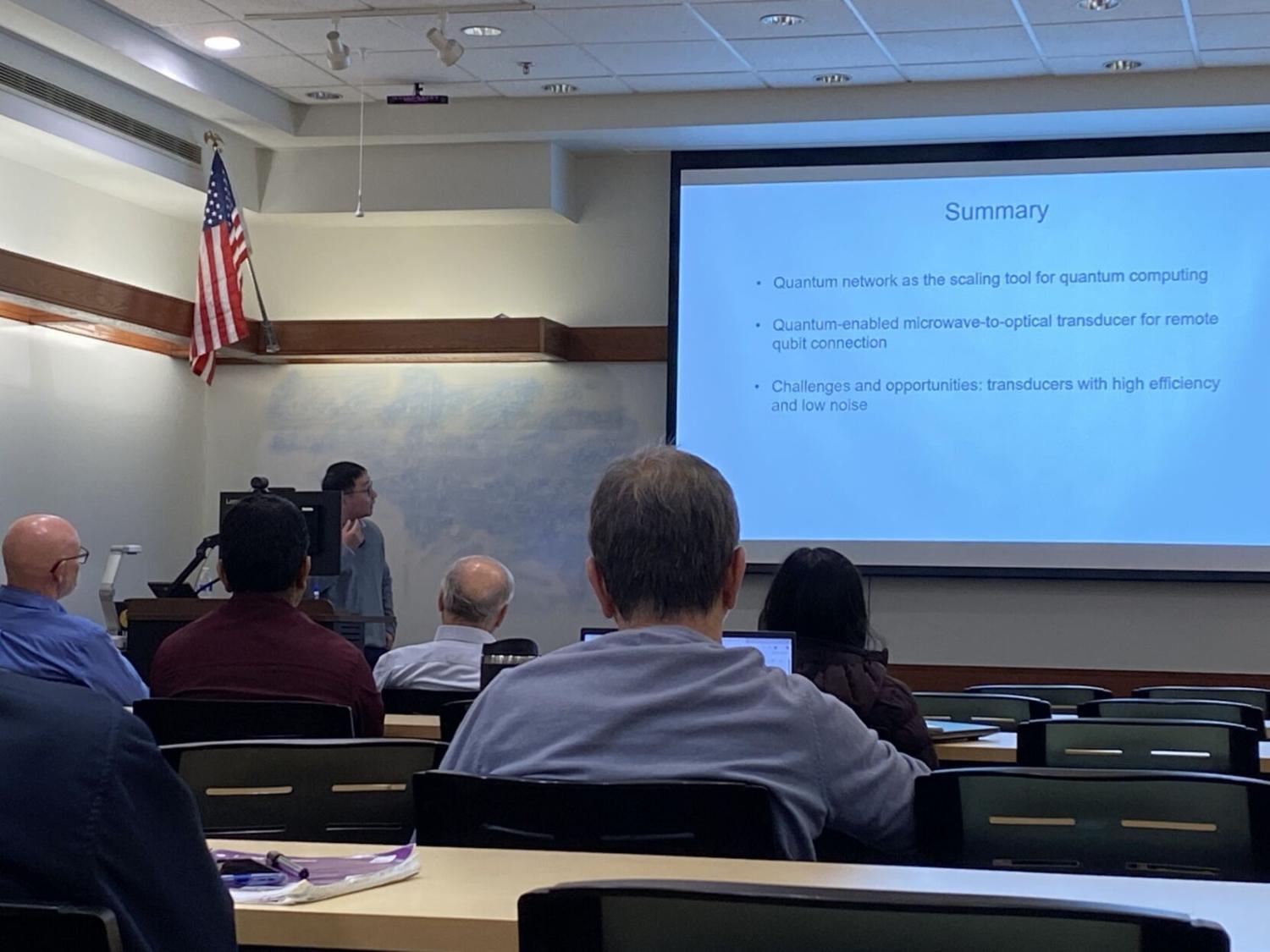 Professor hosts colloquium on quantum network research in College of Optics and Photonics