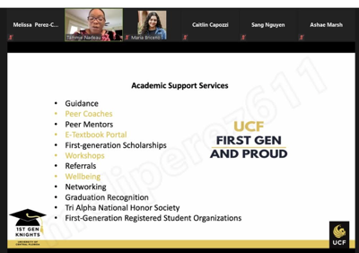 First Generation Programs UCF first-generation program welcomes students online | News | The Charge