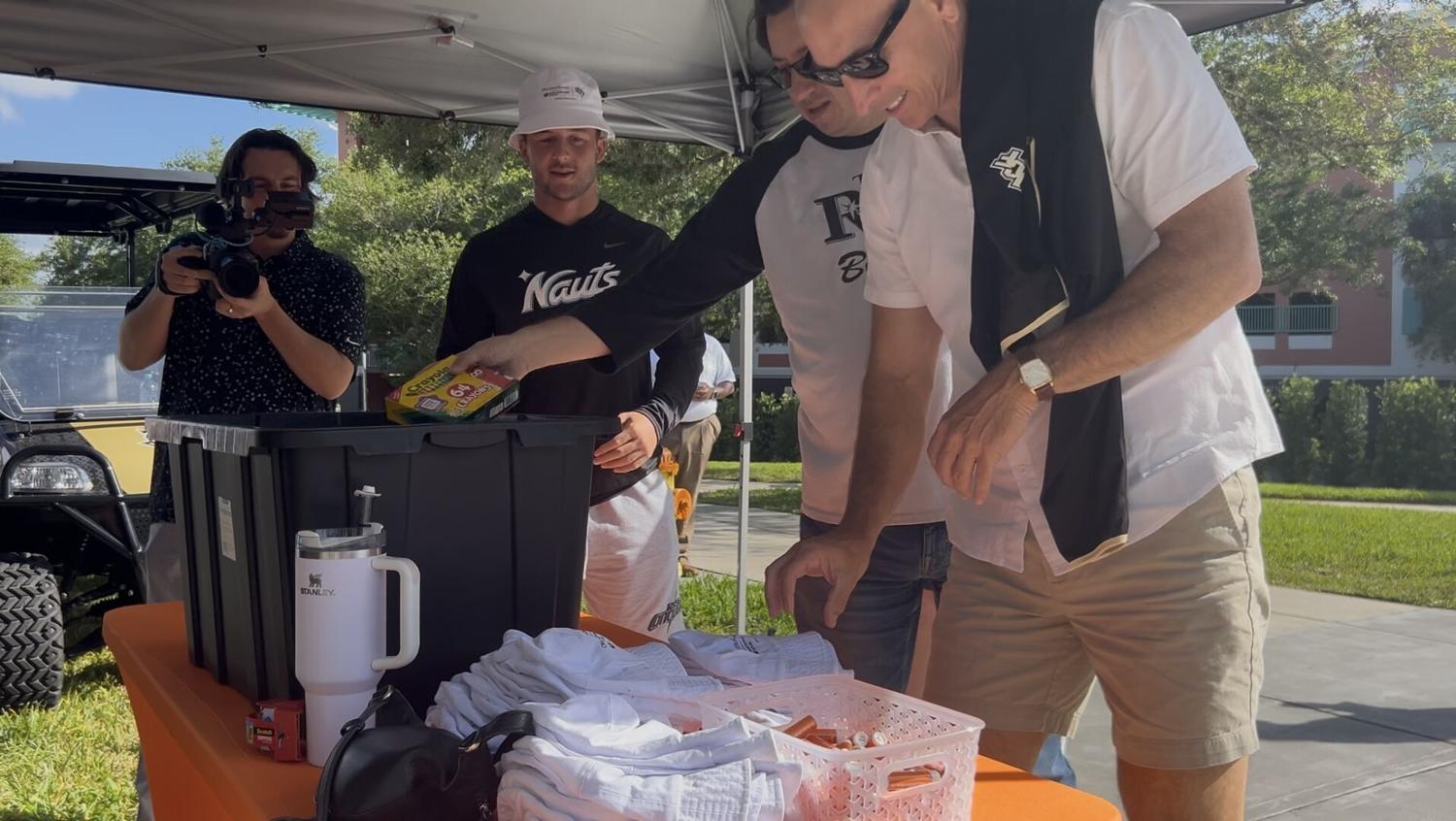 WATCH: UCF Athletics and Orlando Health partner for school supply drive