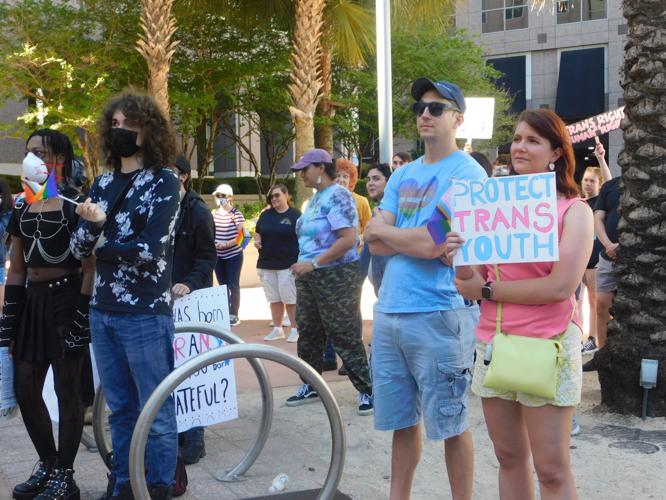 Photos: "Human rights are under attack": Fight For Trans Rights occurs at Orlando City Hall