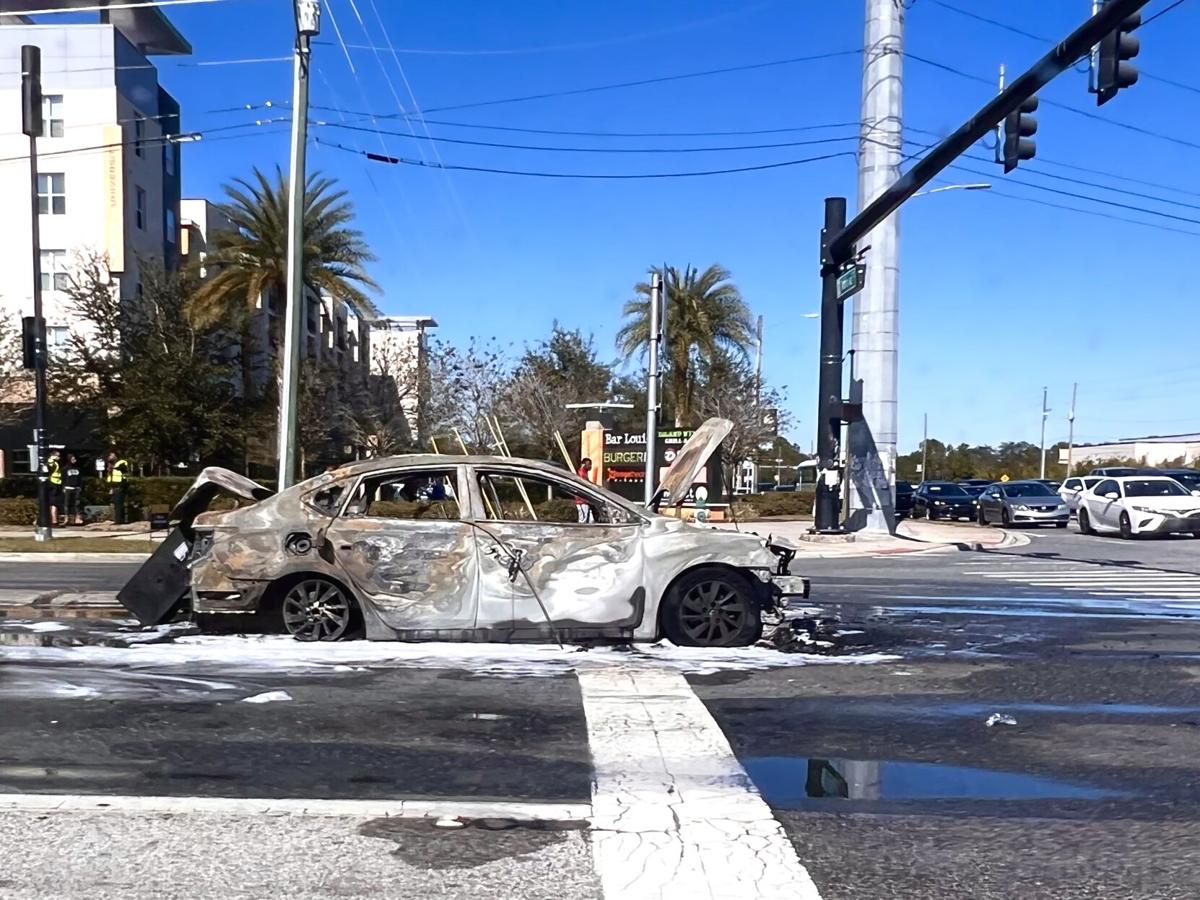 Car Fire on Alafaya and University