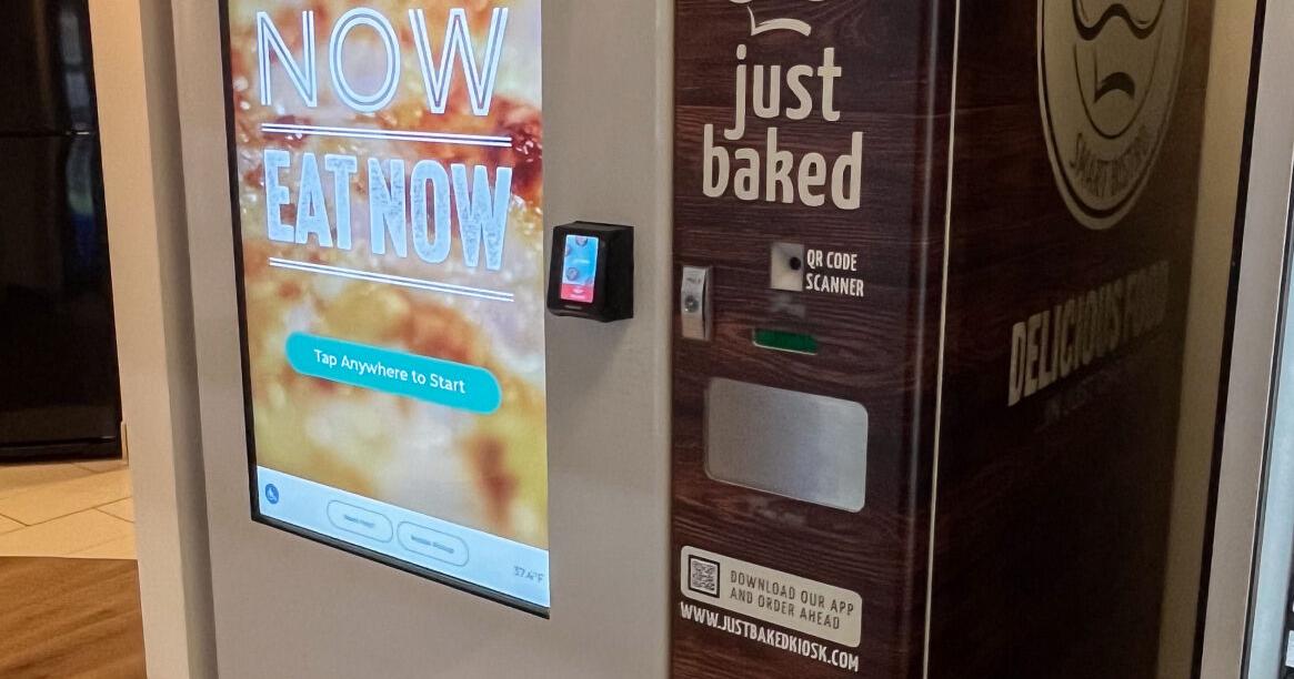 New vending machine serves warm baked goods in Oakwood Mall | Eye On ... Just baked vending machine