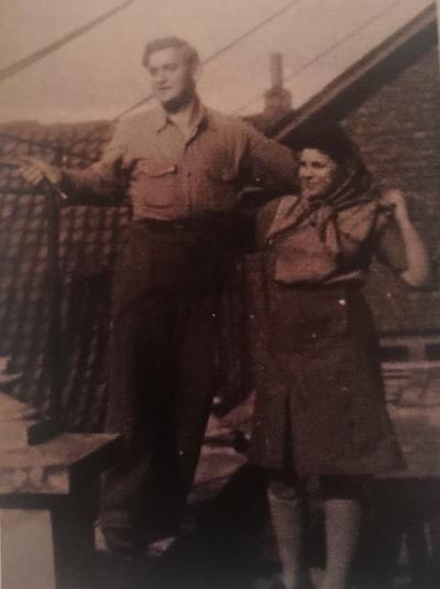 Lola and David Swede, Holocaust survivors, beginning their new lives together after being liberated