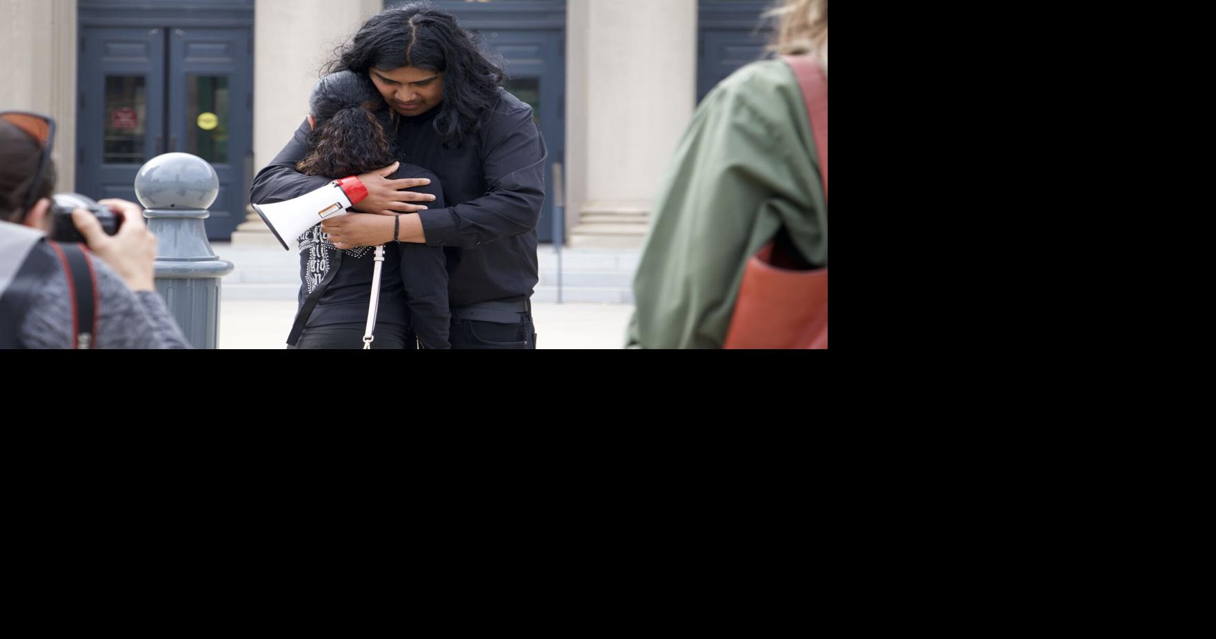 'It doesn’t make sense, he’s a U.S. citizen': Family and supporters protest against arrest at Charlotte courthouse