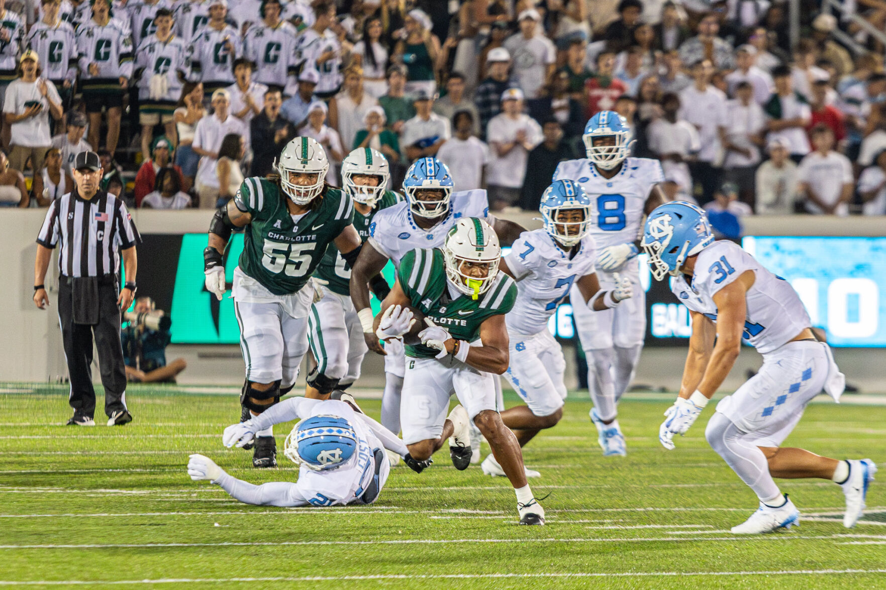 Charlotte offense goes quiet in loss to UNC in record home opener ...